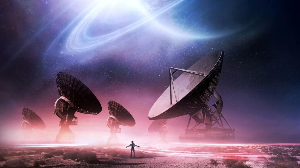 Wallpapers Radio telescopes, space exploration 2K K