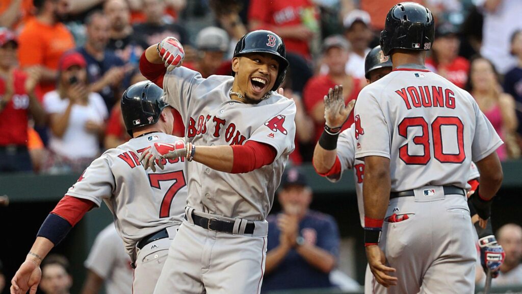 Moments of Greatness Mookie Betts slams three homers for Red Sox
