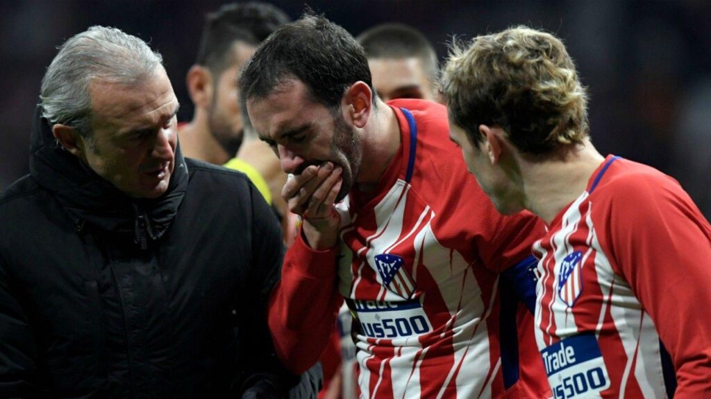 Atletico Madrid’s Diego Godin has dental surgery after losing teeth