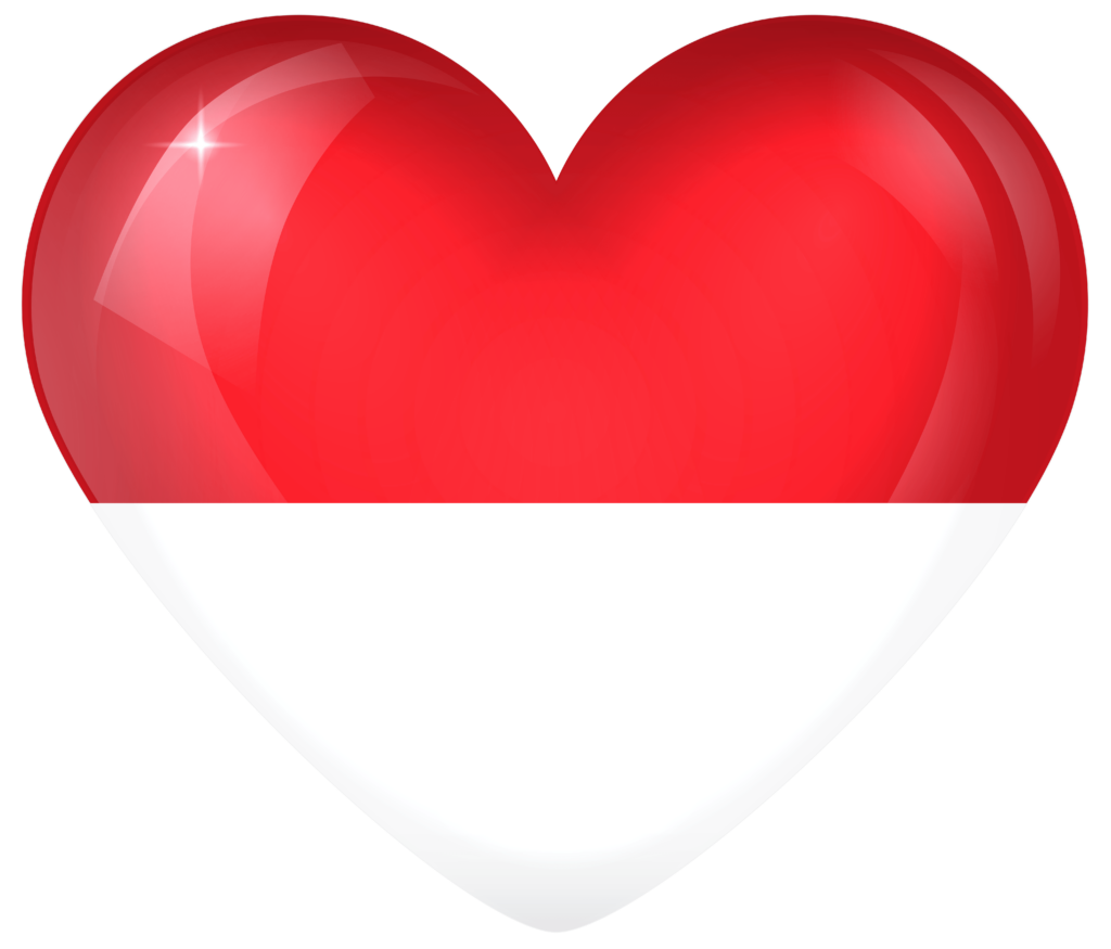 Monaco Large Heart Flag