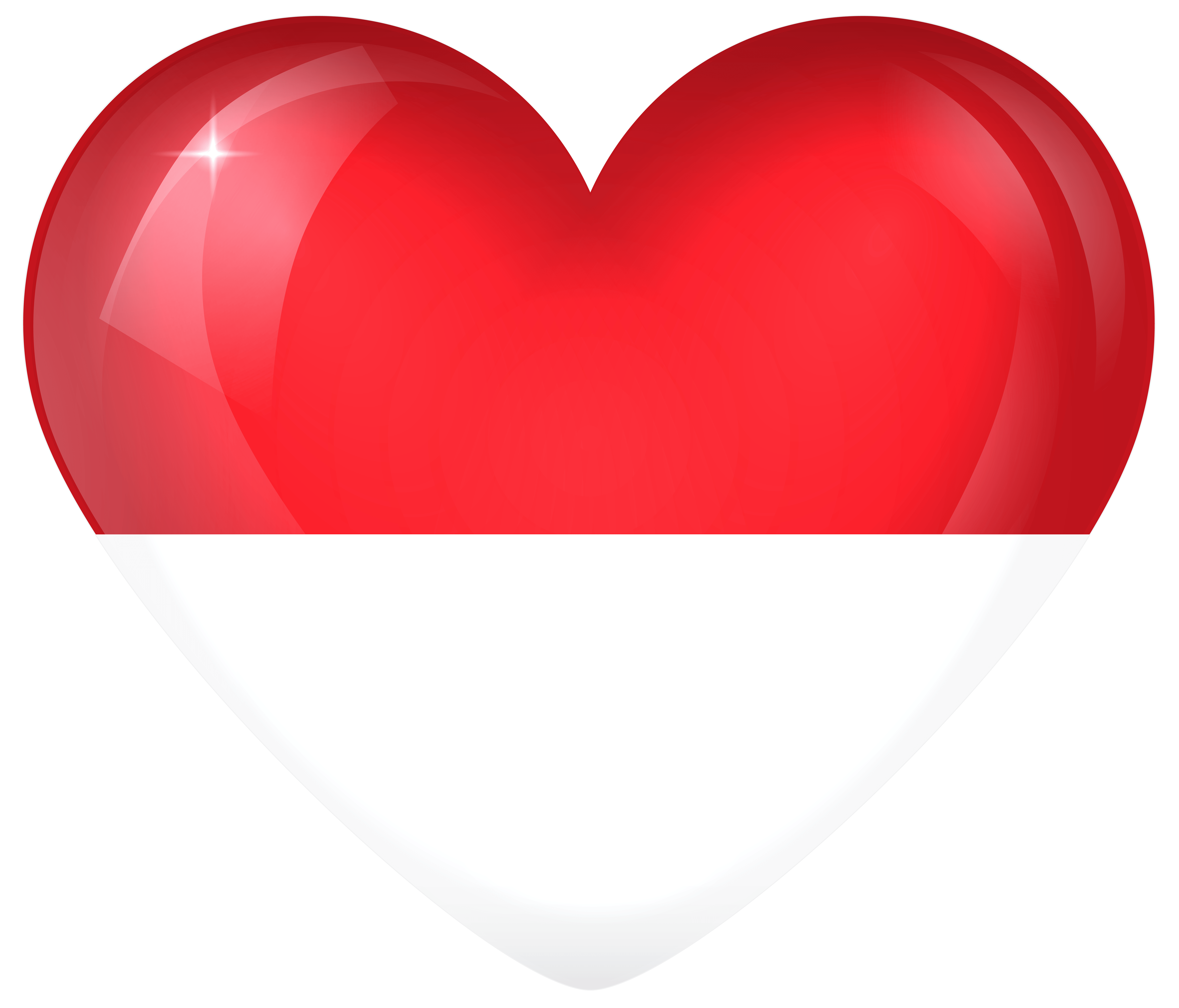Monaco Large Heart Flag