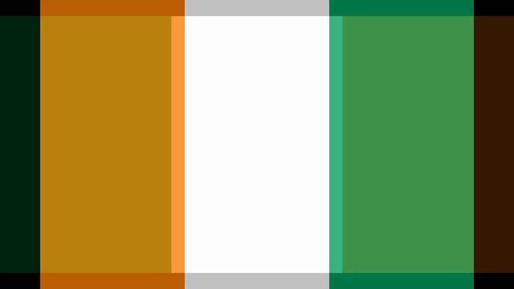 A Tribute to the flags of Ireland and Ivory Coast flags