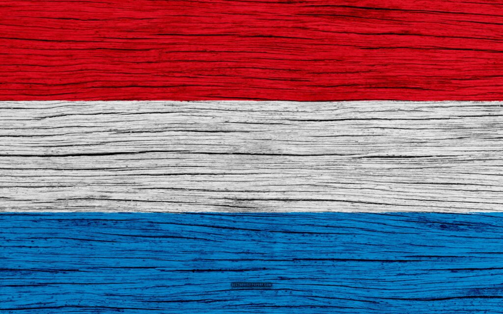 Download wallpapers Flag of Luxembourg, k, Europe, wooden texture
