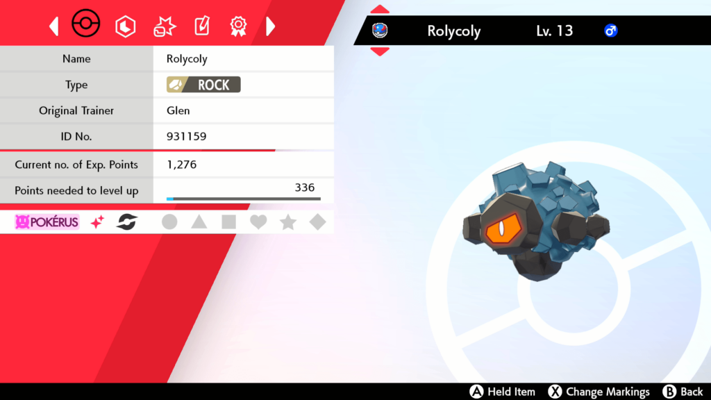 Shiny Rolycoly after , REs w| pokerus!