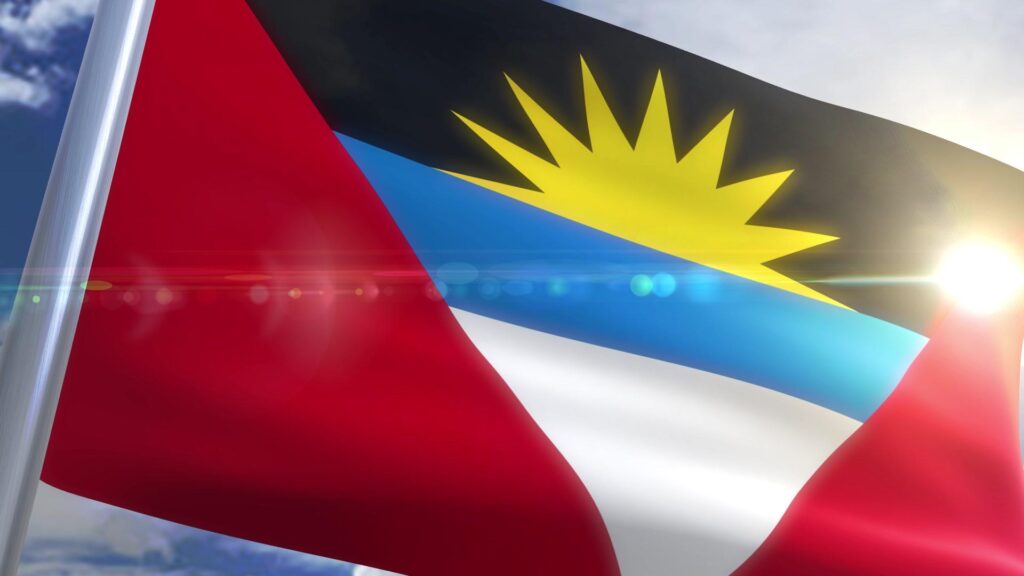 Waving flag of Antigua and Barbuda Animation