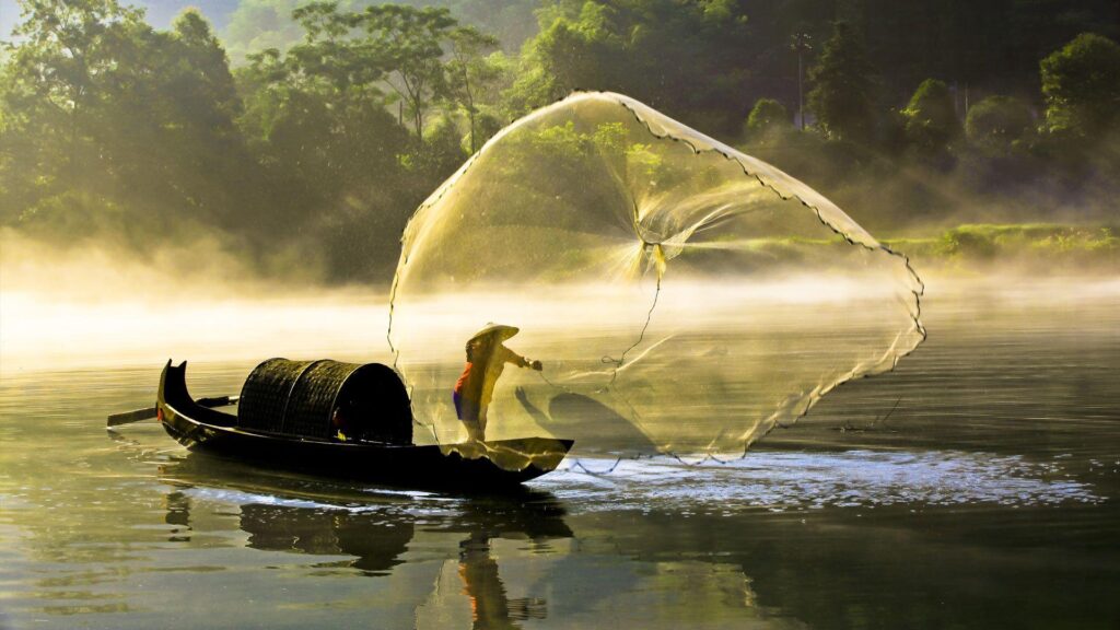 Hanoi, Vietnam, Nature, Fishing, Fishing Boat, Asian