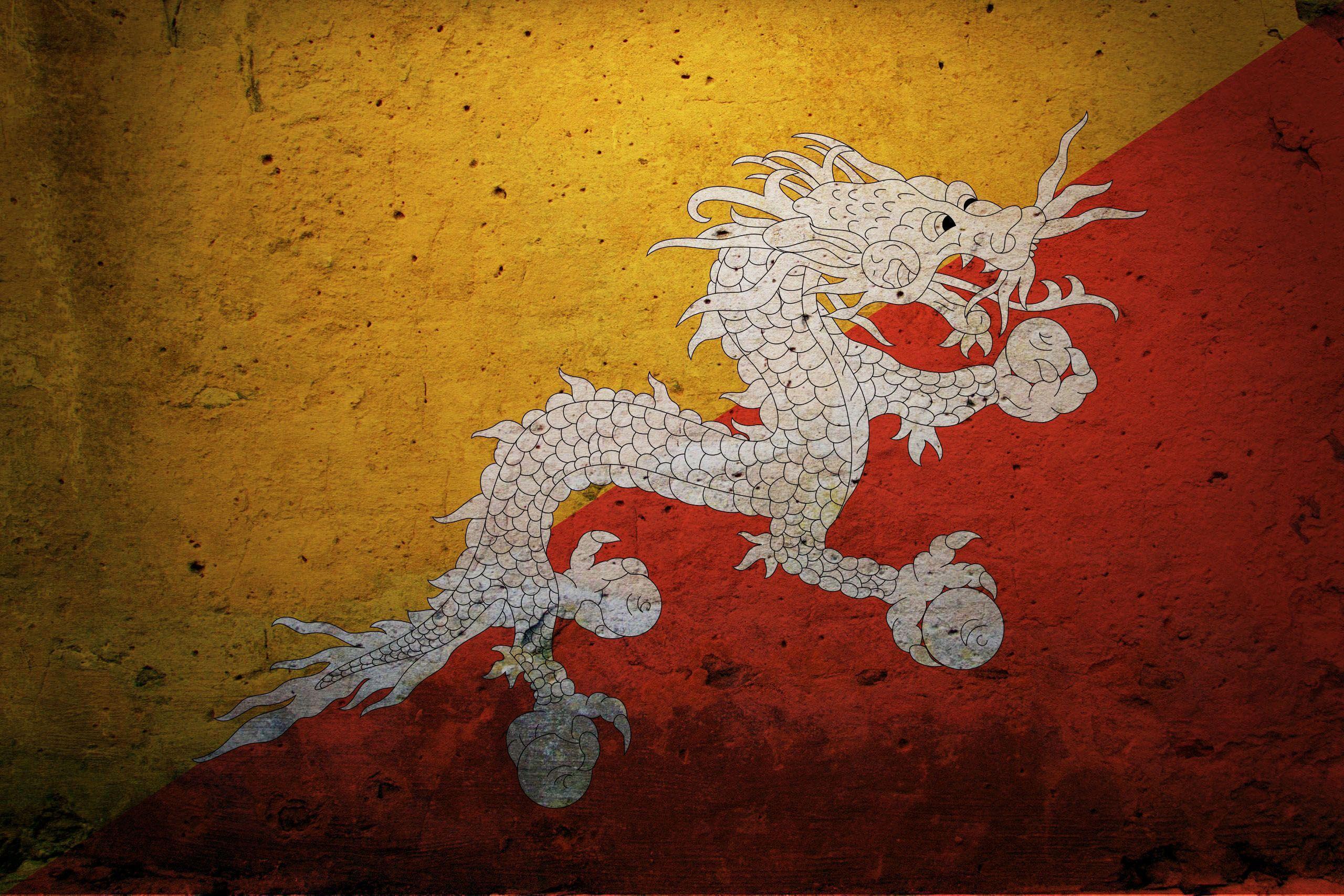 Flag Of Bhutan 2K Wallpapers