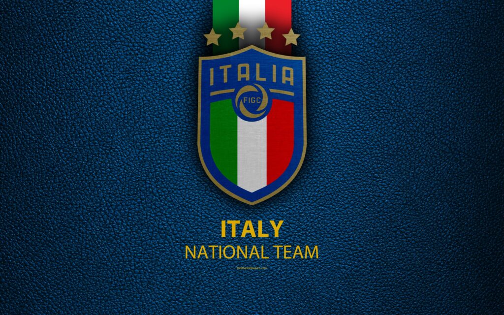 Download wallpapers Italy national football team, k, blue leather