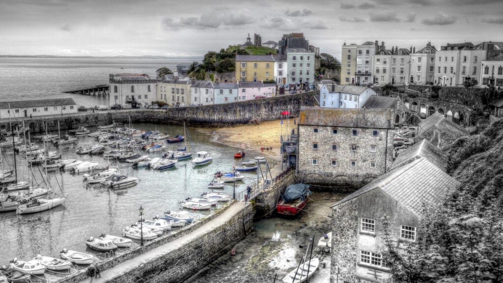 Other Lovely Tenby Harbour Wales Gray United Kingdom City Seaside