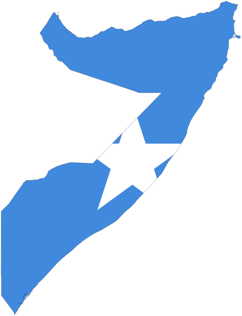 Somalia flag map