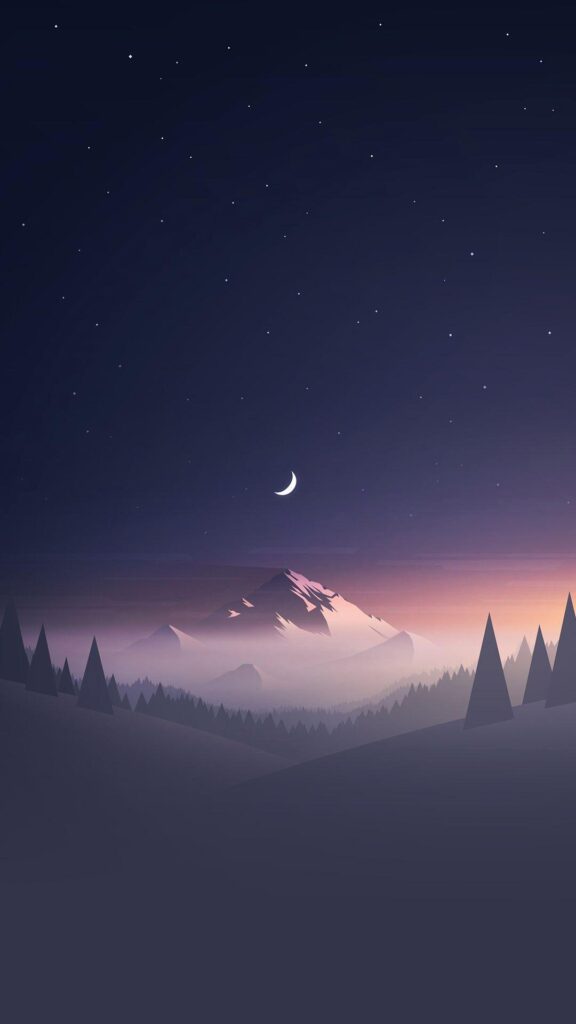 Iphone Plus Wallpapers Zip Best Of Stars And Moon Winter Mountain