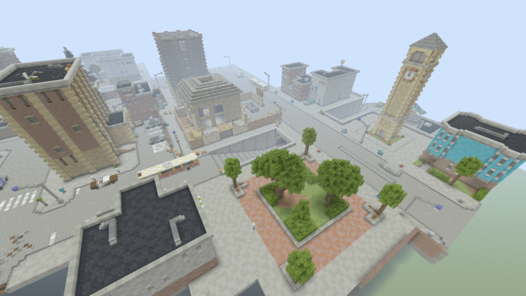 Tilted Towers in Minecraft