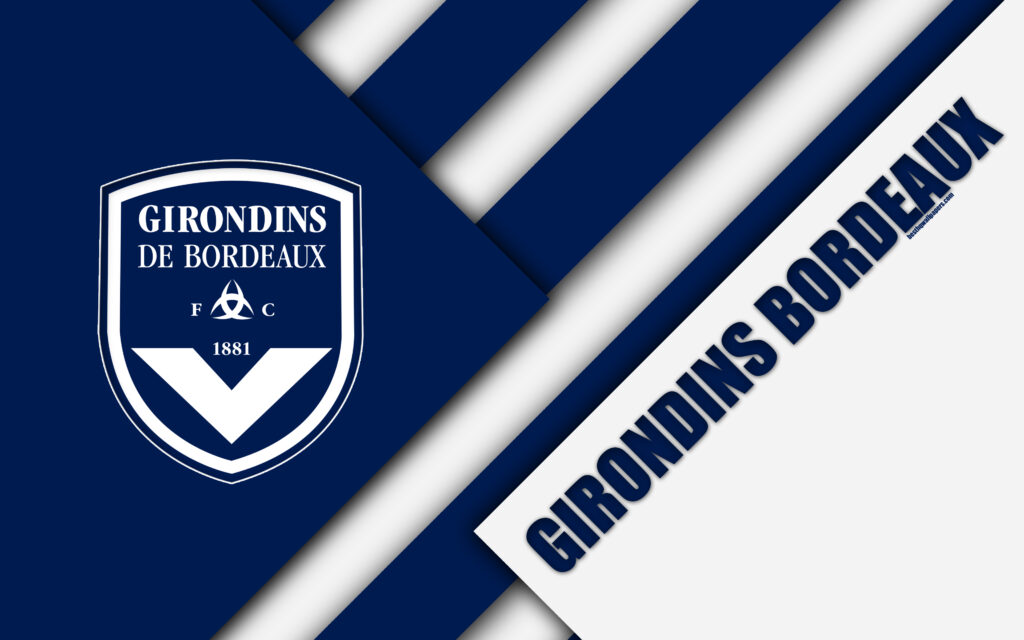 Download wallpapers FC Girondins de Bordeaux, k, material design