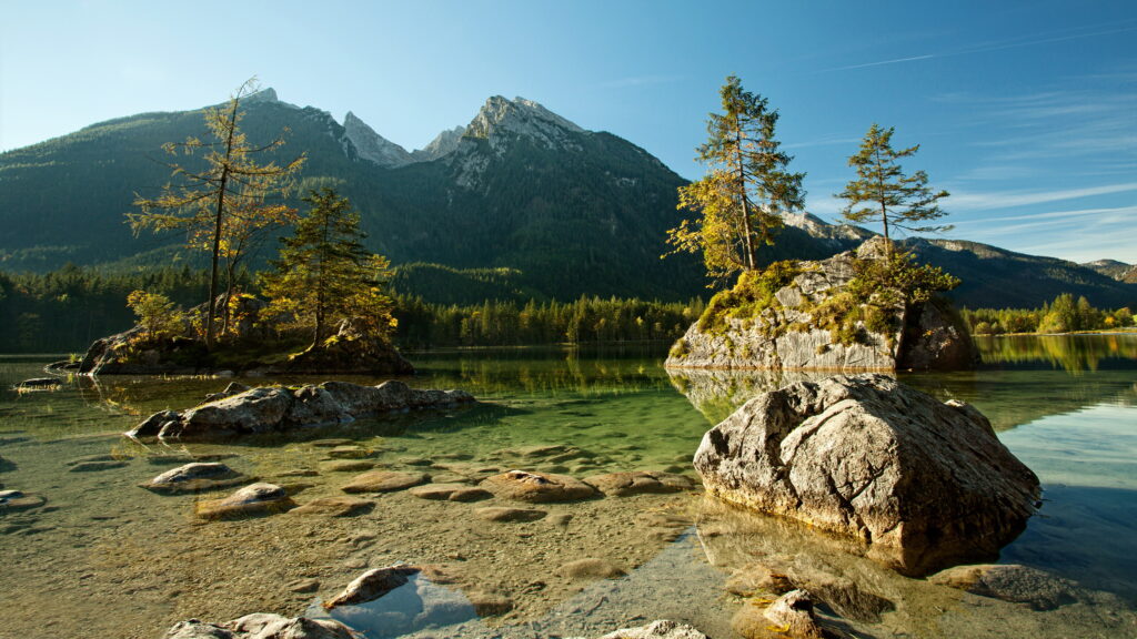 Trees On Little Rock Islands Wallpapers