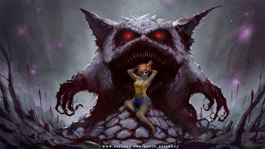 For My Fans! Misty Gengar Creepy Pinup Wallpapers