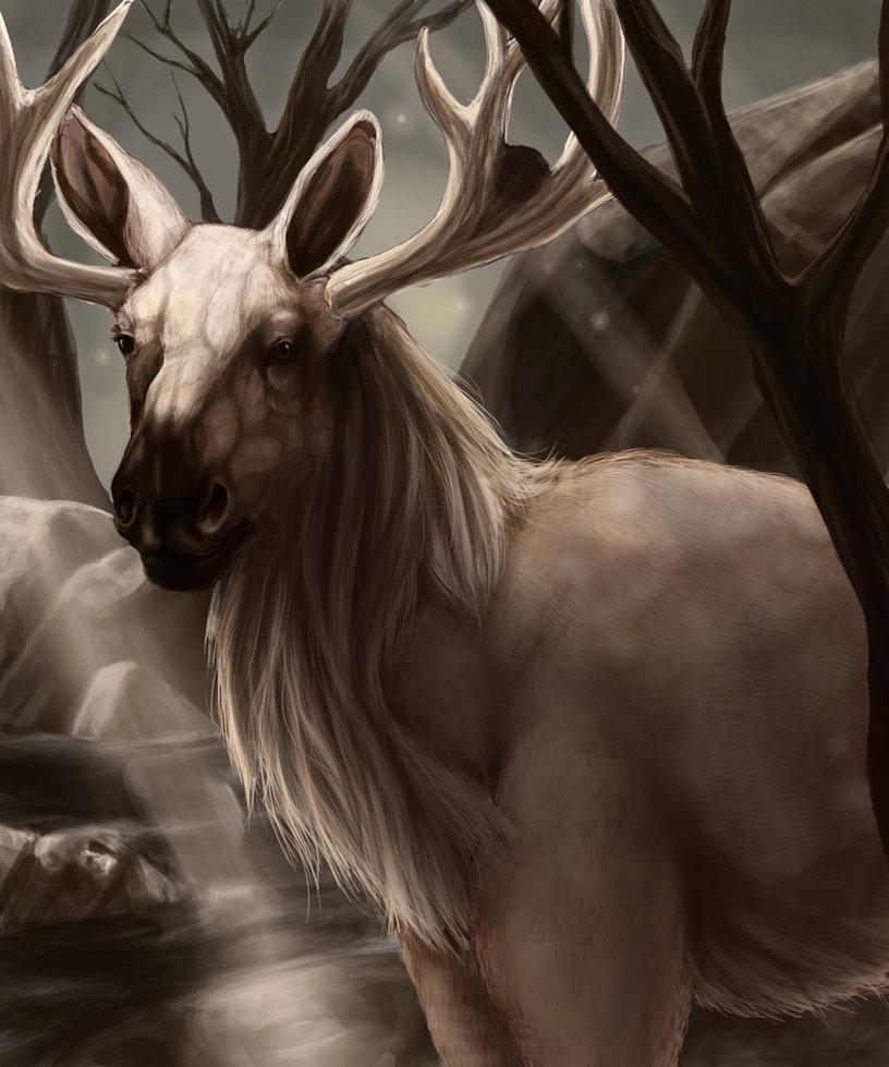 Realistic Stantler by Leashe
