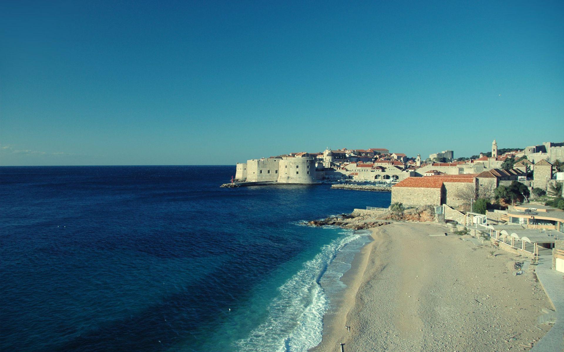 Banje beach, Dubrovnik, Croatia 2K Wallpapers