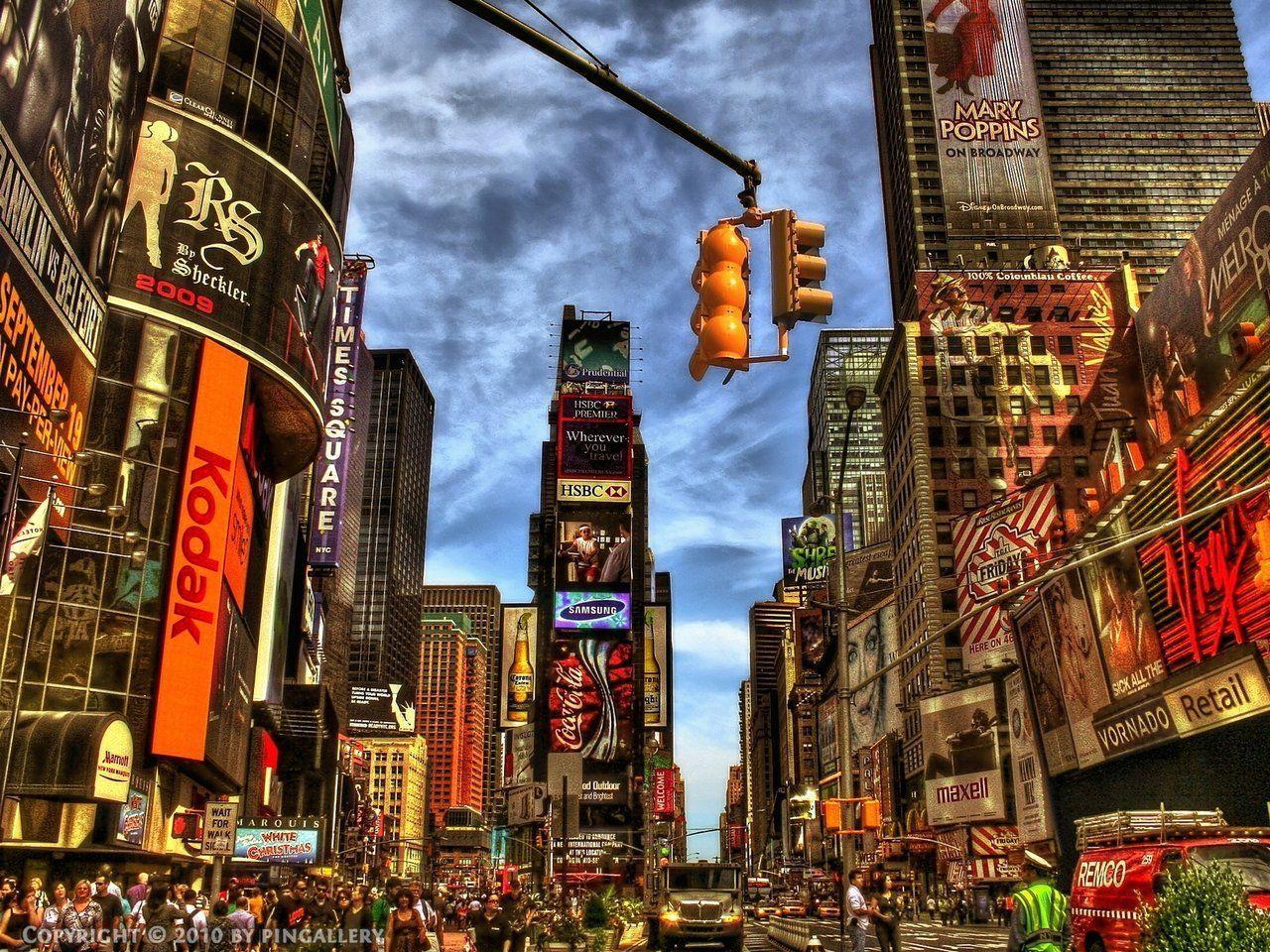 Wallpaper For – Times Square Wallpapers Black And White
