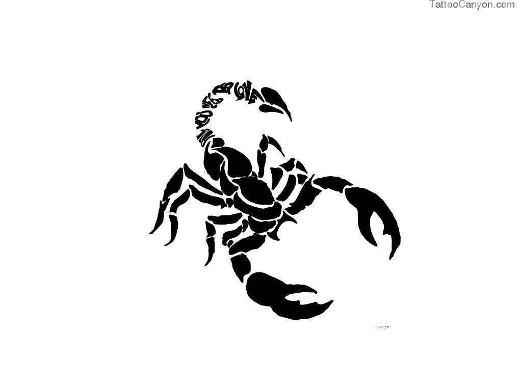 Free Designs Contour Of Scorpion Tattoo Wallpapers Picture #