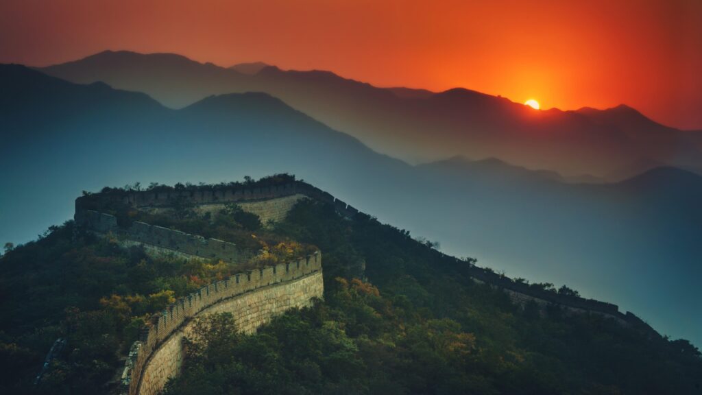 Great Wall Of China At Sunset K UltraHD Wallpapers