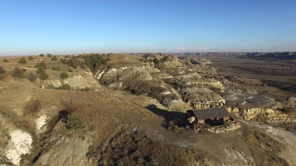 Theodore Roosevelt National Park North Drone view