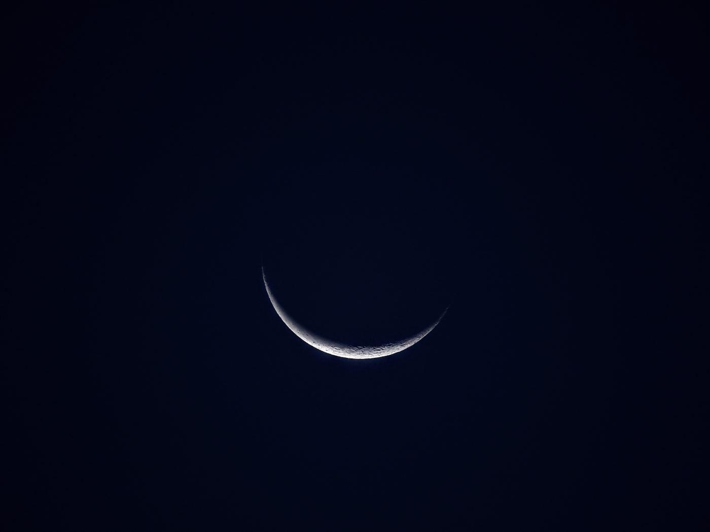 Crescent Moon Night Sky k Resolution 2K k