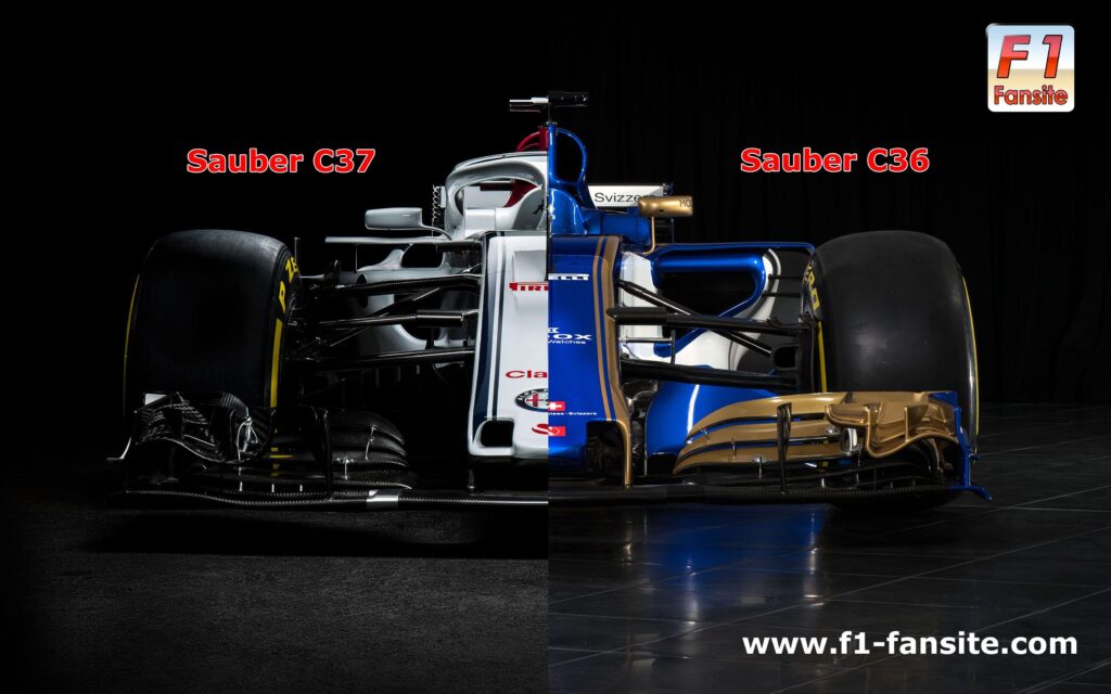 First comparison Sauber C VS Sauber C F car