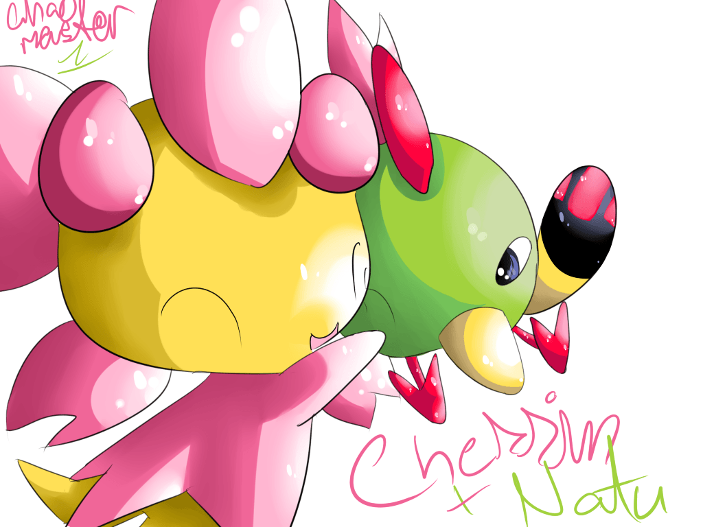Cherrim and Natu by Chaomaster