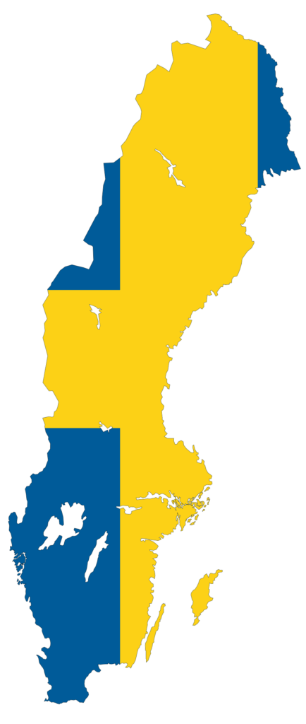 Sweden flag map