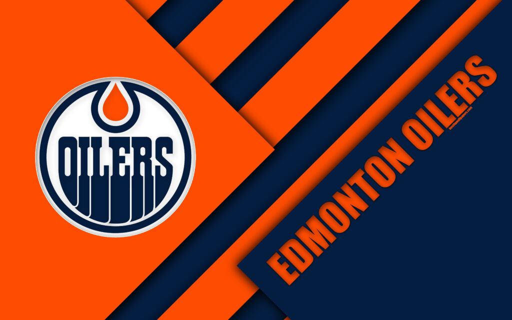 Download wallpapers Edmonton Oilers, Edmonton, Canada, k, material