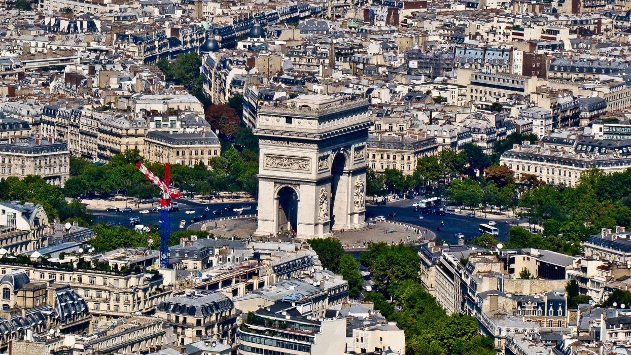 Paris cityscapes Arc De Triomphe cities wallpapers