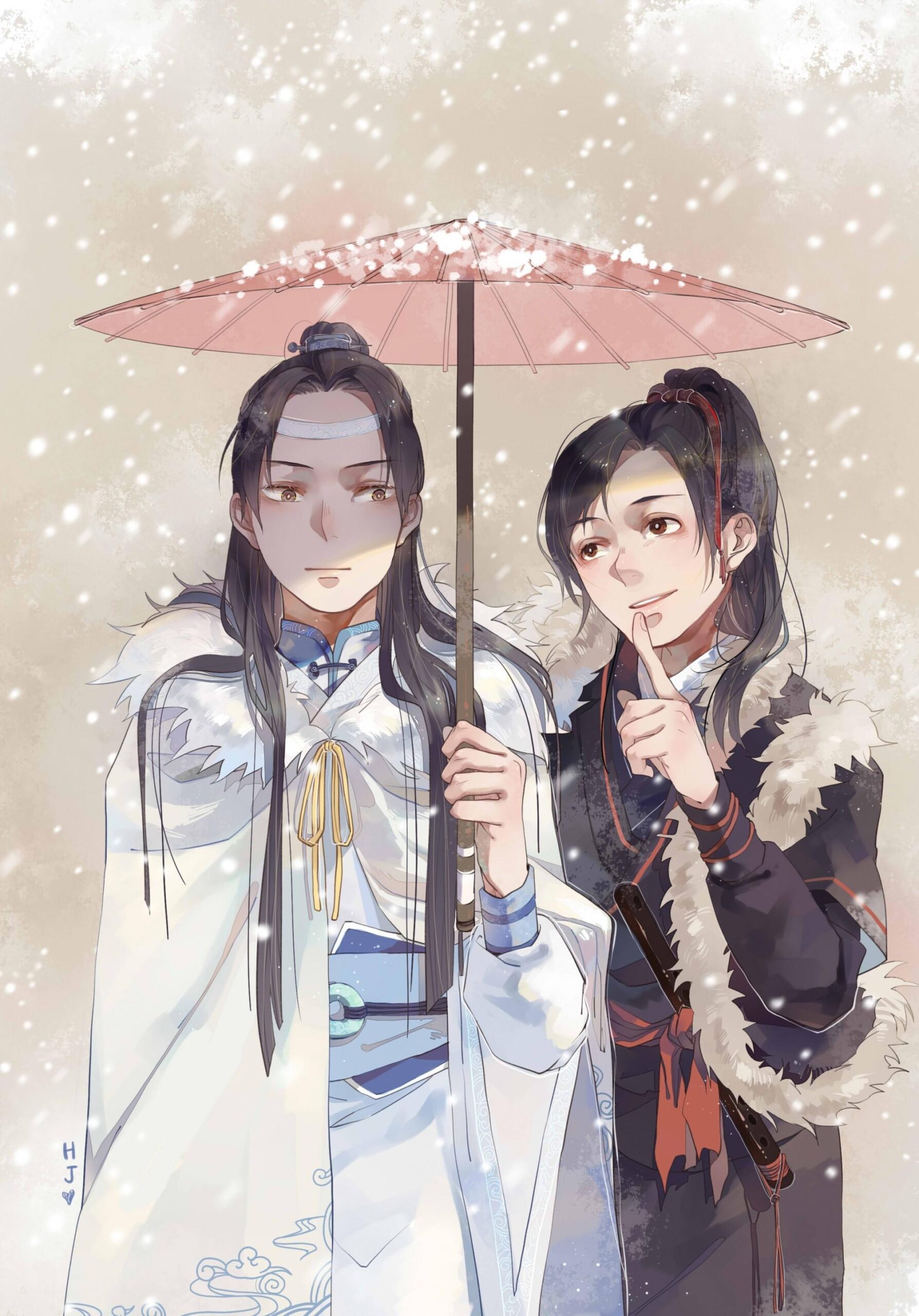 Download Wei Wuxian, Umbrella, Snow, Traditional Clothes
