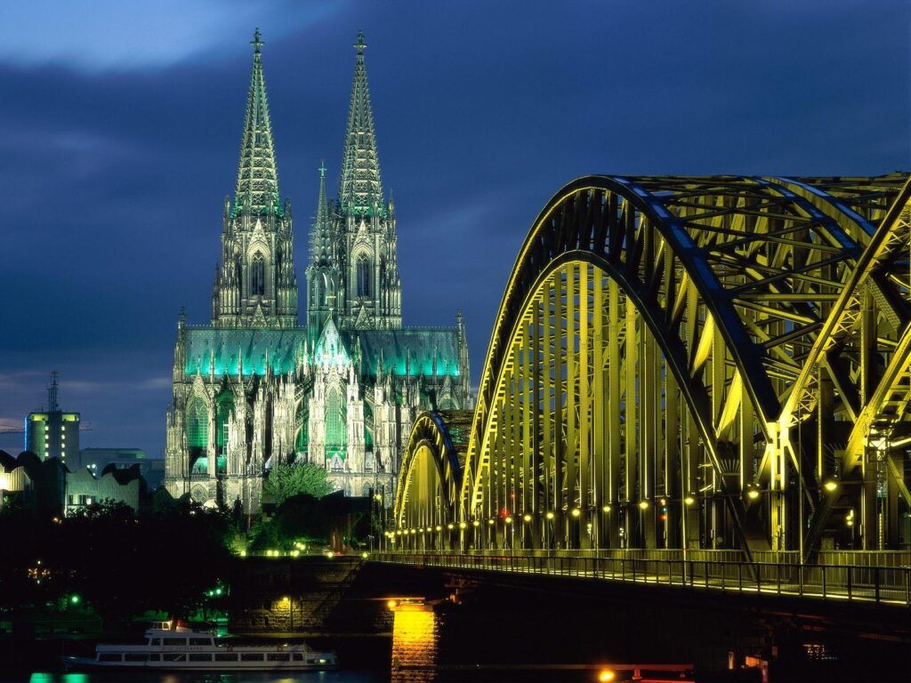 Cologne Cathedral and Hohenzollern Bridge Germany Wallpapers