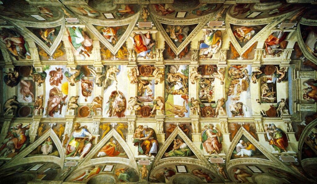 Sistine Chapel Ceiling by Michelangelo wallpapers