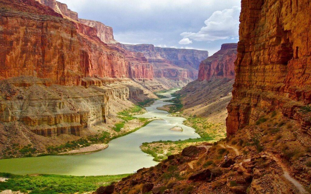Grand Canyon National Park The Colorado River Desk 4K Wallpapers Hd