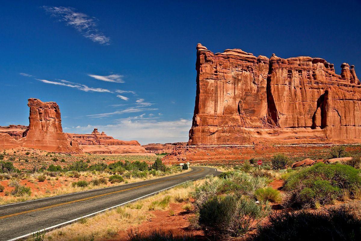 Scenic Route Arches National Park United States Utah Us