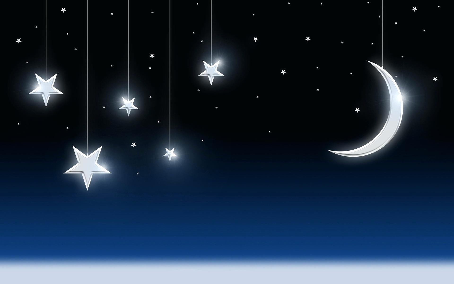 Half Moon With Stars Wallpapers Widescreen – Minionswallpapers