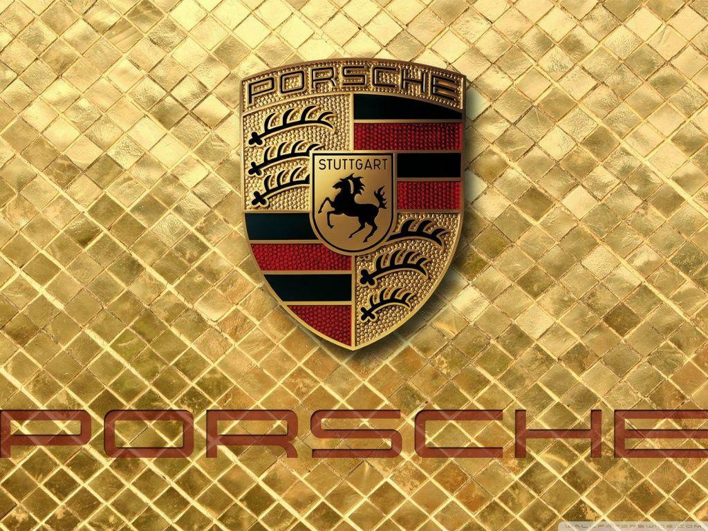 Porsche Logo Desk 4K 2K Wallpapers