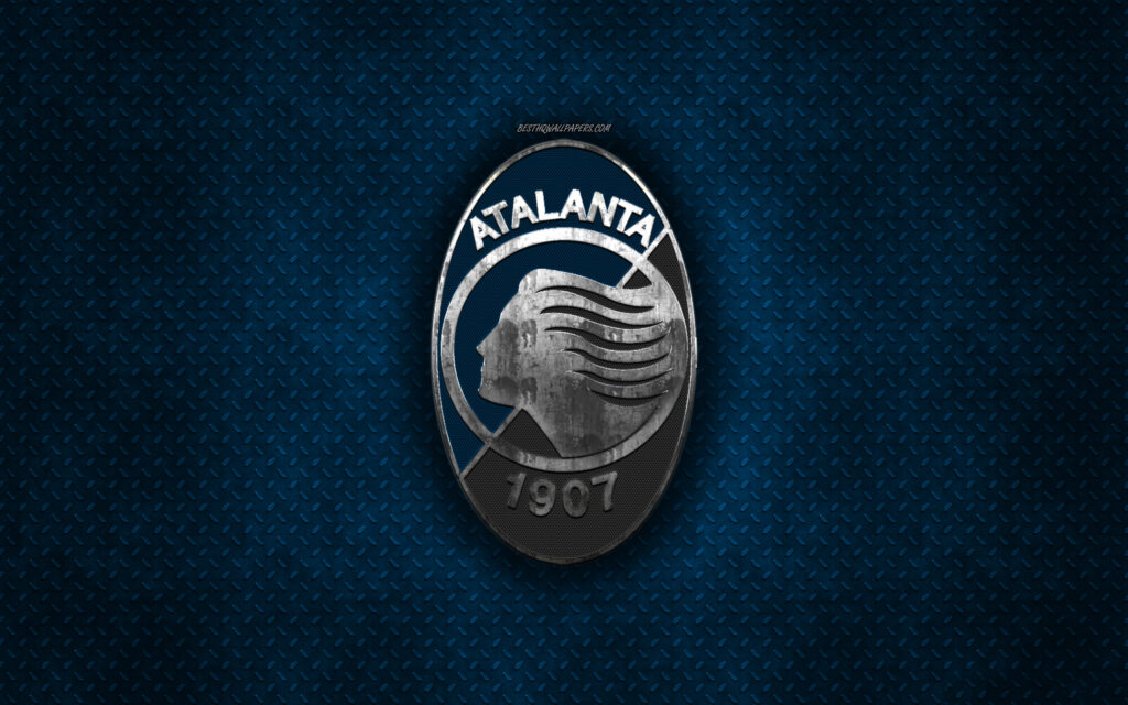 Download wallpapers Atalanta BC, Italian football club, blue metal