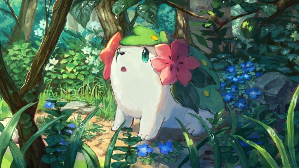 Download Pokemon Shaymin, Cute, Forest, Bubbles Wallpapers