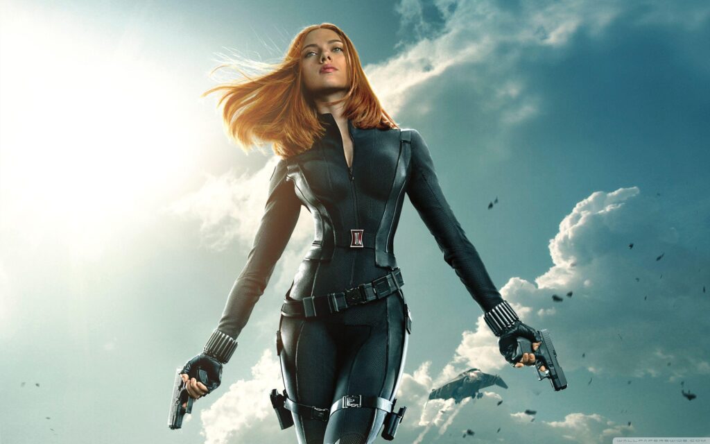 Black Widow in Captain America The Winter Soldier 2K desktop
