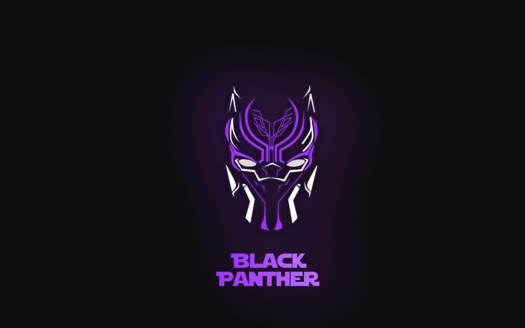 Black Panther Neon k k 2K k Wallpapers, Wallpaper