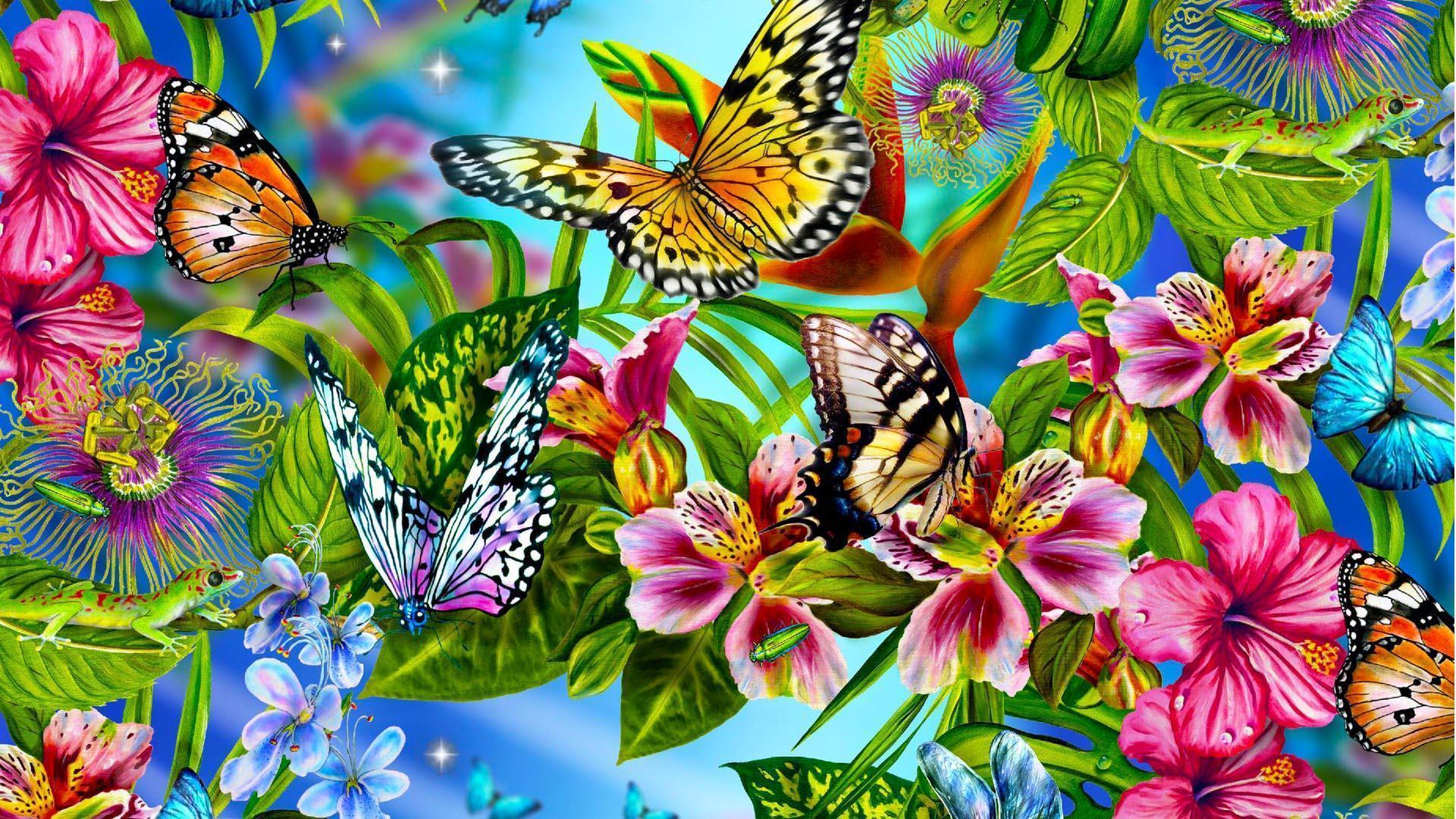 Wallpapers vector butterflies