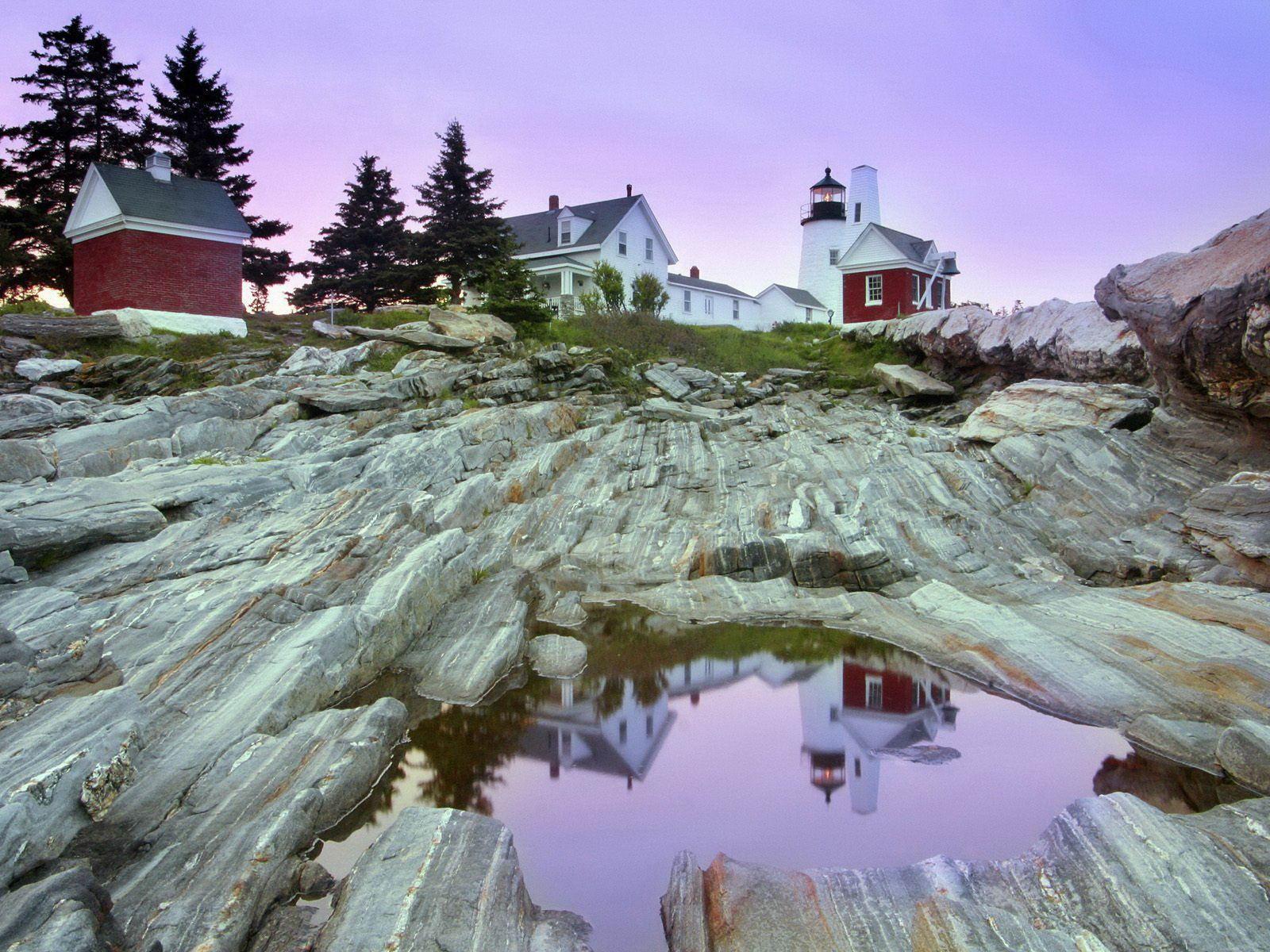 Pemaquid point lighthouse on Maine free desk 4K backgrounds