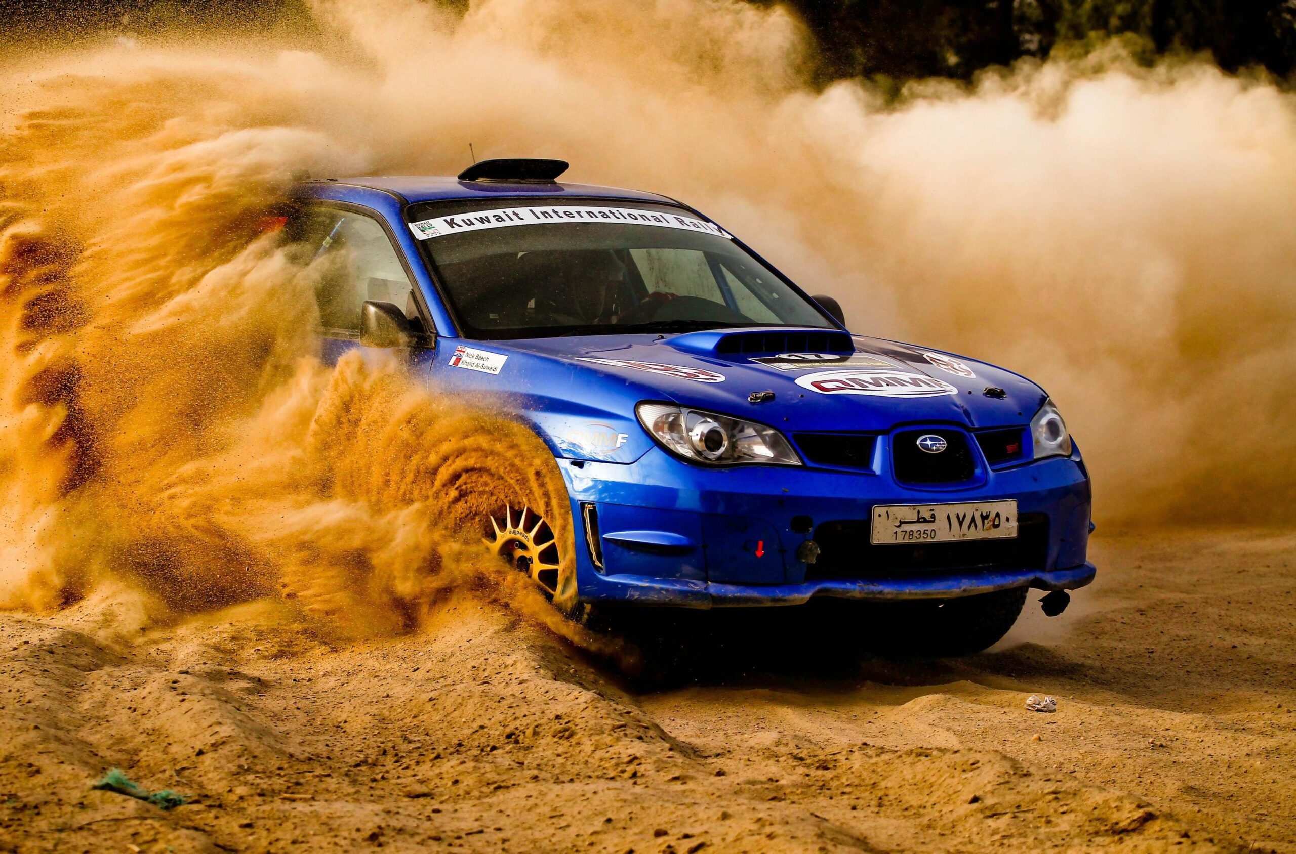 Subaru impreza on sand dunes