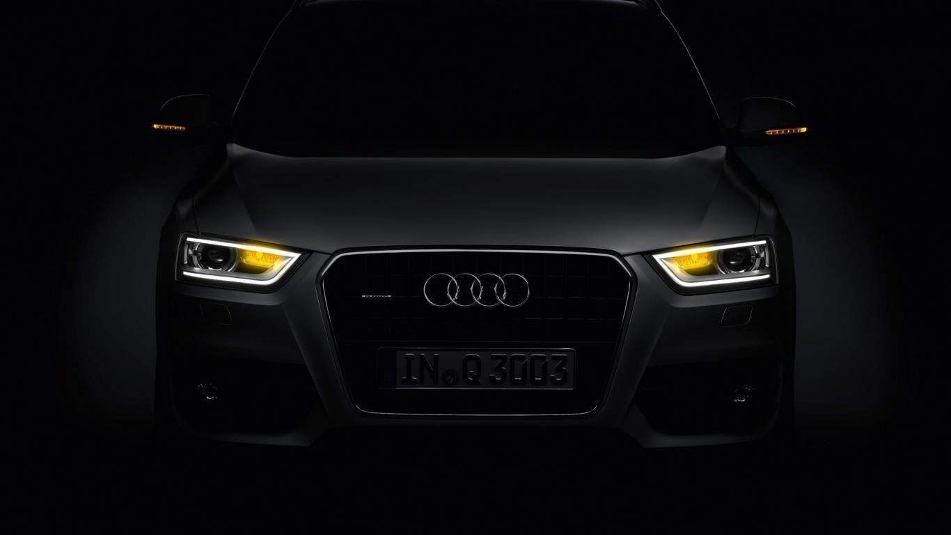 Audi Q Headlight Is Turned On Car Wallpapers Free Download