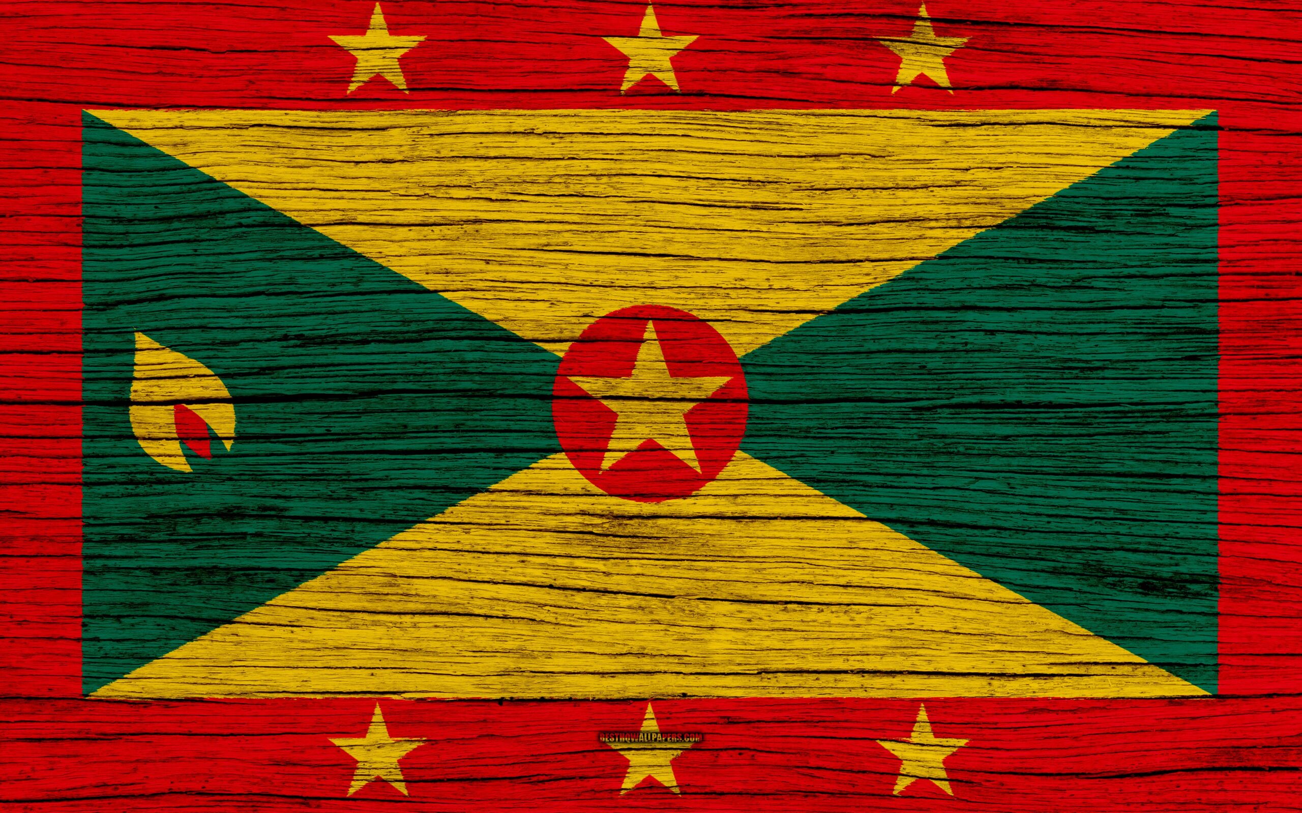 Download wallpapers Flag of Grenada, k, North America, wooden