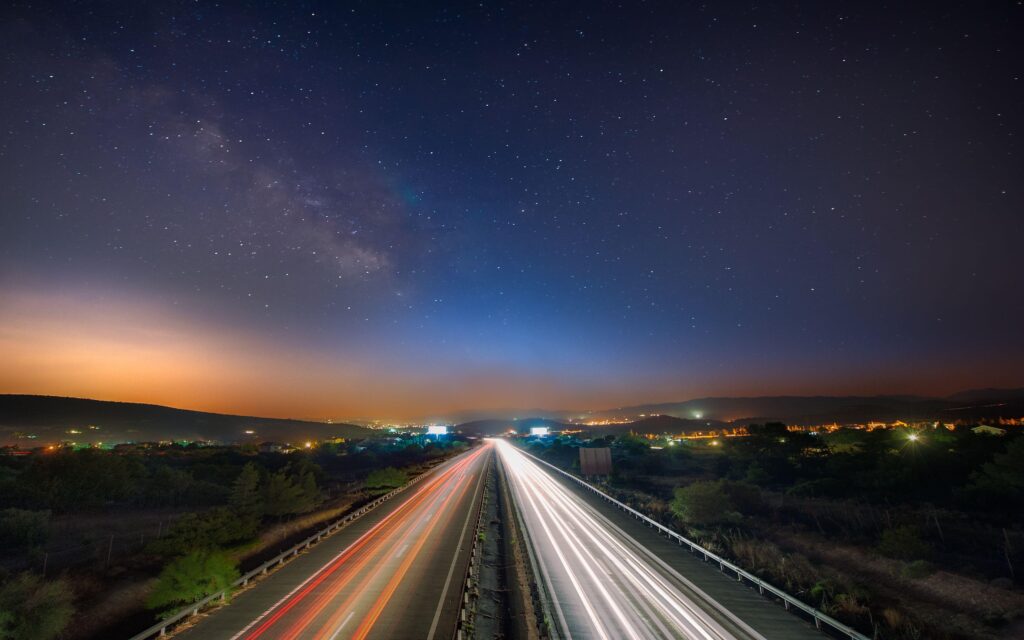 Lights on night road, Cyprus wallpapers and Wallpaper