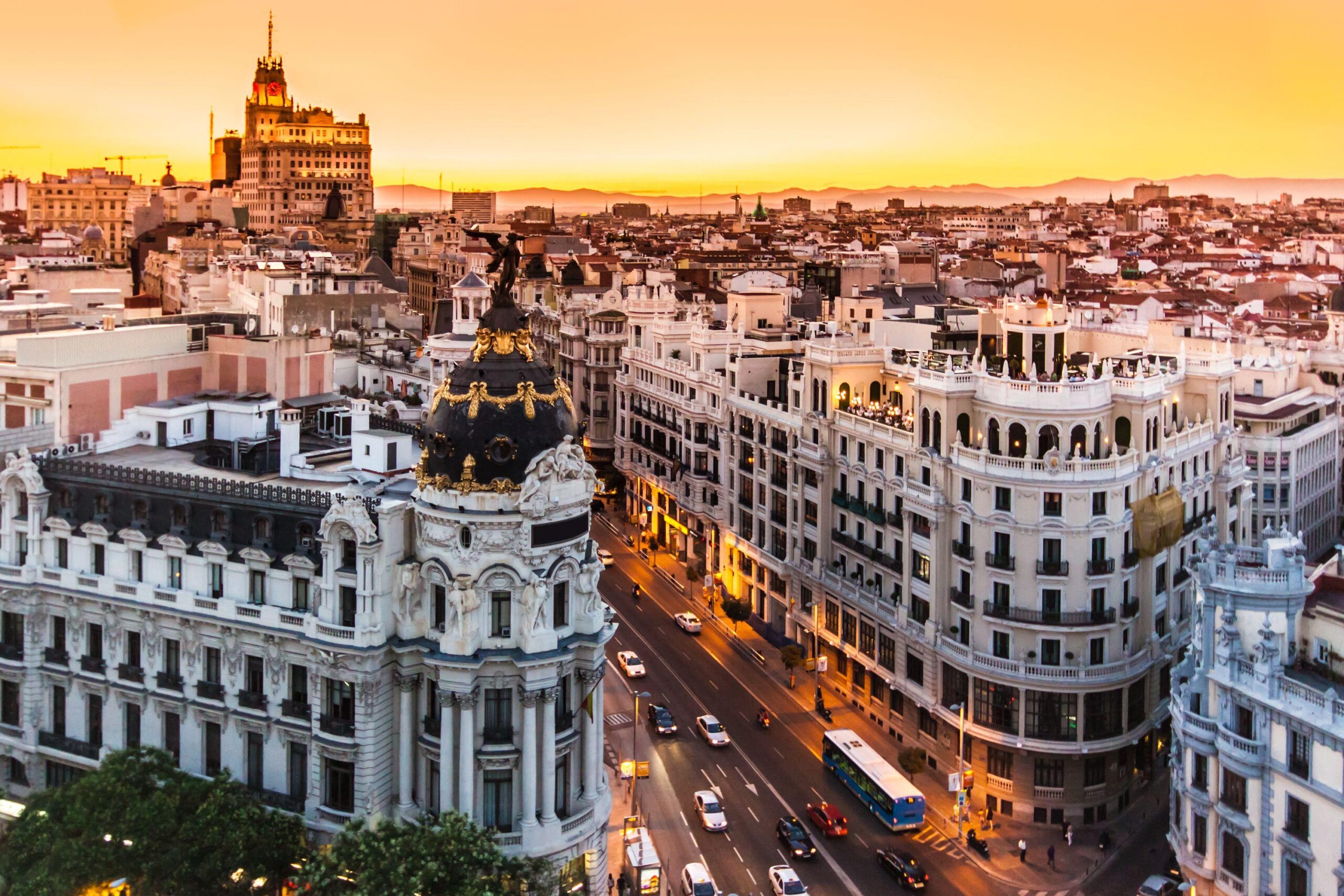 City panorama Madrid, Spain wallpapers and Wallpaper