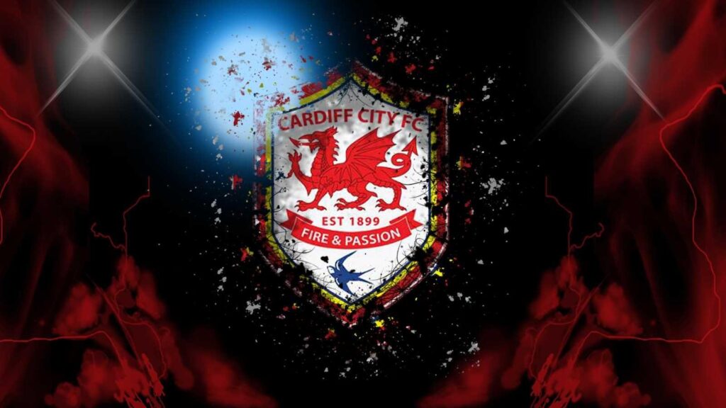 Cardiff City FC Fire and Passion Logo Wallpapers HD